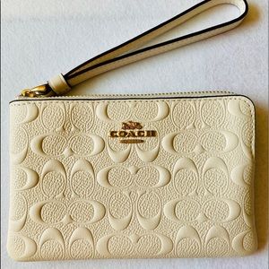 Coach Signature Leather Wristlet